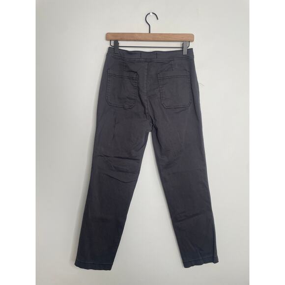 Lila Ryan Jess Cropped Straight Leg Twill Pants Size 4 Gray Button Fly - Picture 7 of 9